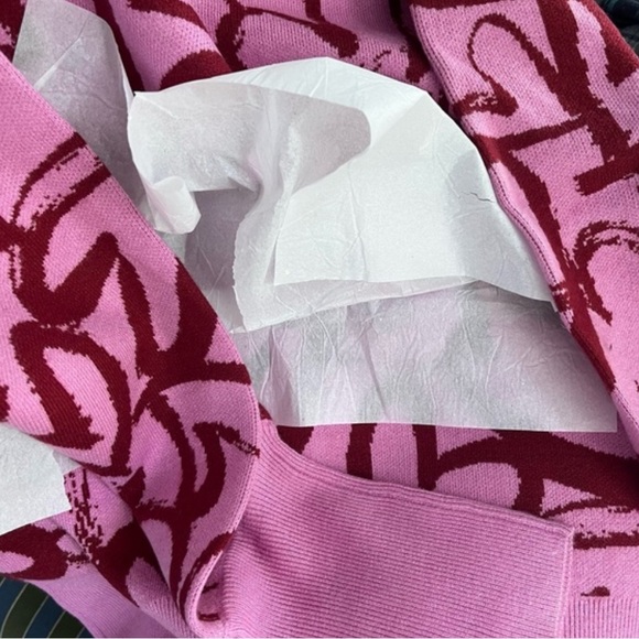 NWT Anthropologie Maeve V-Neck  Hearts Print Cardigan Sweater - Picture 10 of 13